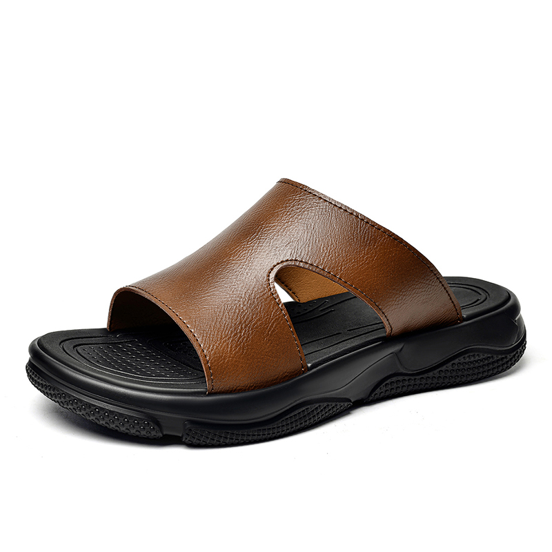 Men's Leather Slide Sandals No - đánh giá và giá Men'S Shoes Hey Dude