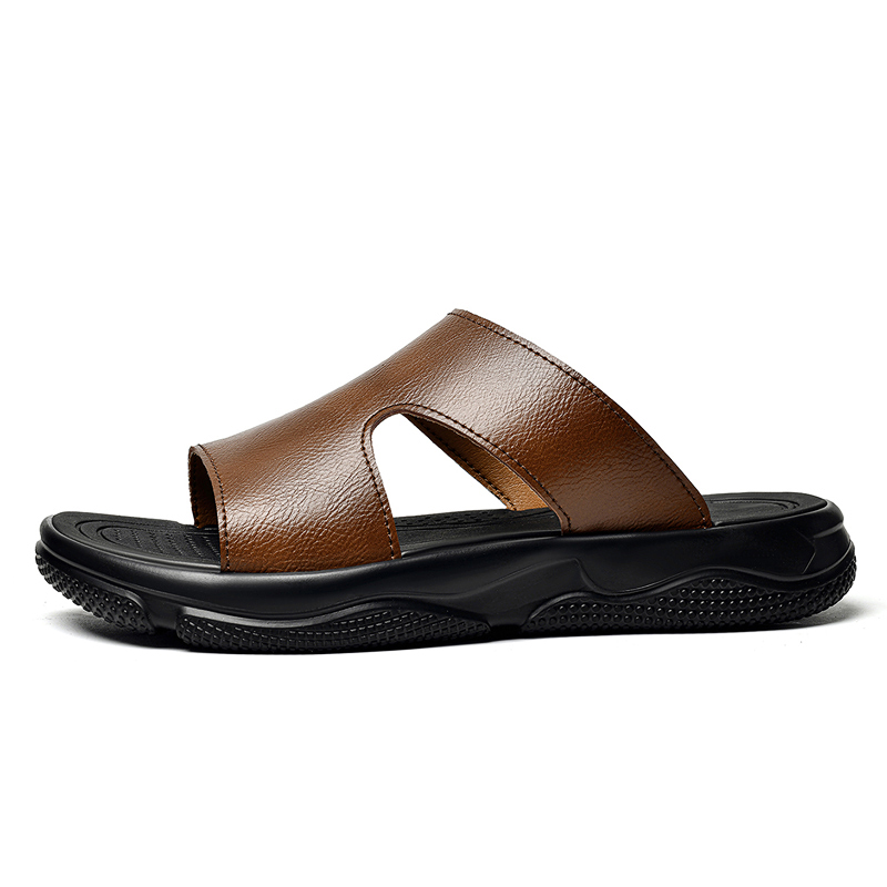 Men's Leather Slide Sandals No - đánh giá và giá Men'S Shoes Hey Dude
