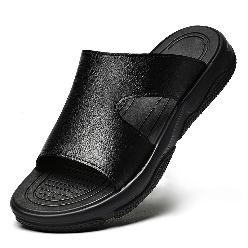 Men's Leather Slide Sandals No - đánh giá và giá Men'S Shoes Hey Dude