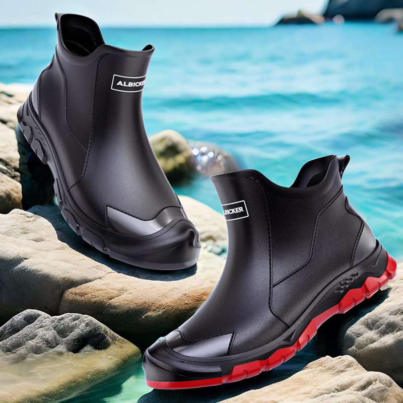 Men's Short Rain Boots Urban W - đánh giá và giá Men'S Shoes Water Resistant