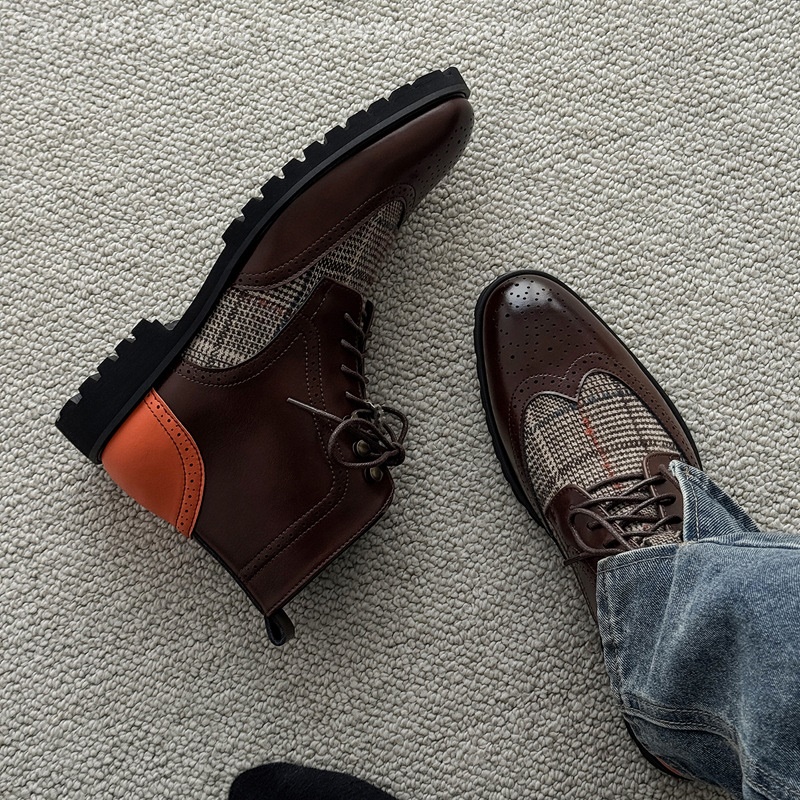 Mens Tweed Plaid Wingtip Brogu - đánh giá và giá Men'S Shoes Smart