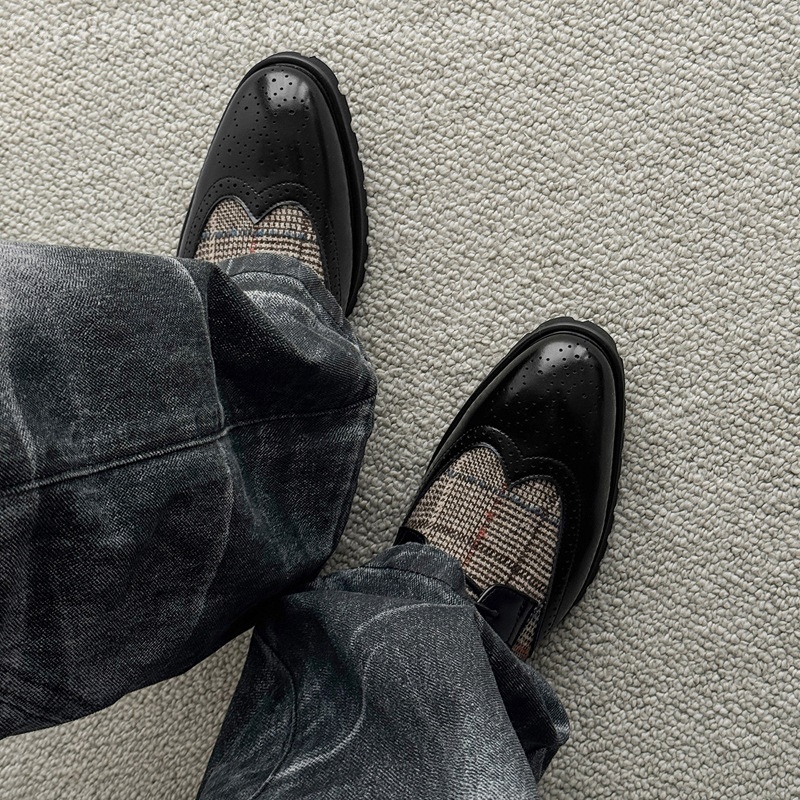 Mens Tweed Plaid Wingtip Brogu - đánh giá và giá Men'S Shoes Smart