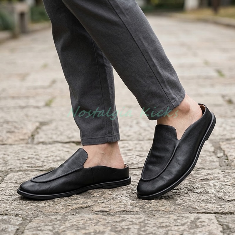 Mens Leather Mules Backless Sl - đánh giá và giá Men'S Shoes Smart