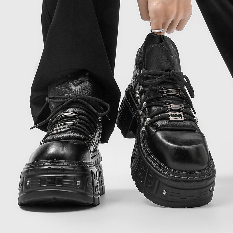 New Gothic Punk Men's Platform - đánh giá và giá Men'S Shoes Increase Height