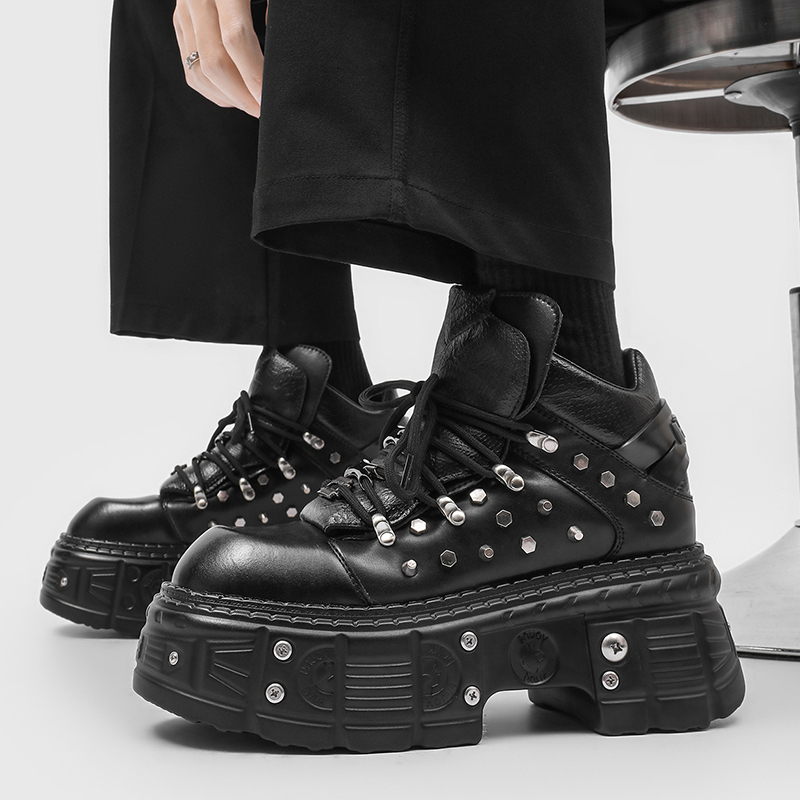New Gothic Punk Men's Platform - đánh giá và giá Men'S Shoes Increase Height
