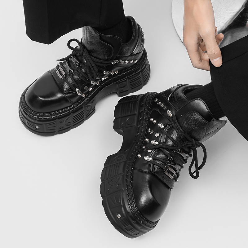 New Gothic Punk Men's Platform - đánh giá và giá Men'S Shoes Increase Height