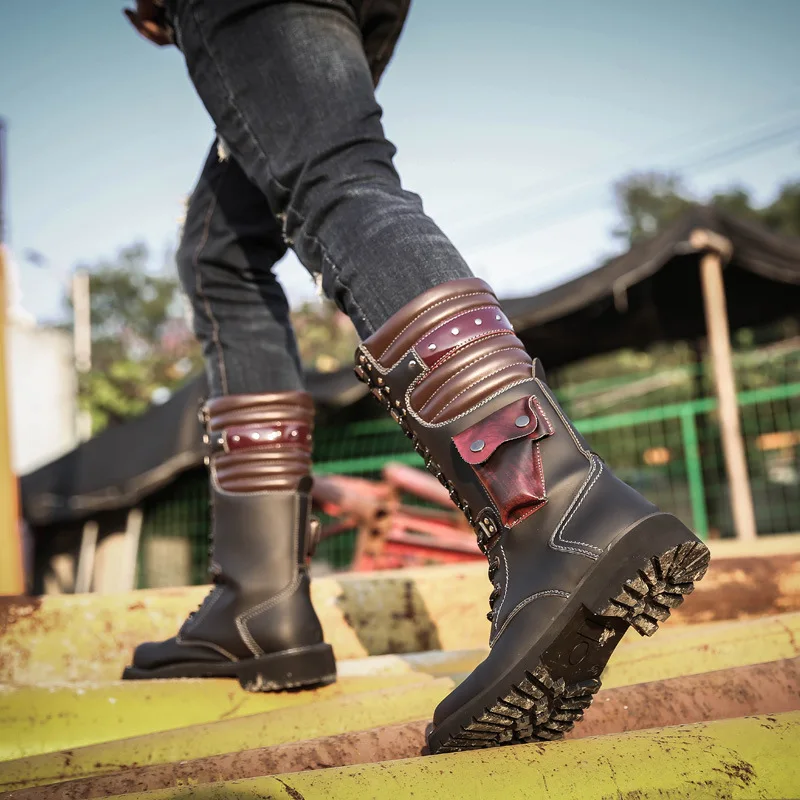 Men Knee High Leather Boots Wi - đánh giá và giá Men'S Shoes Hoka Sale