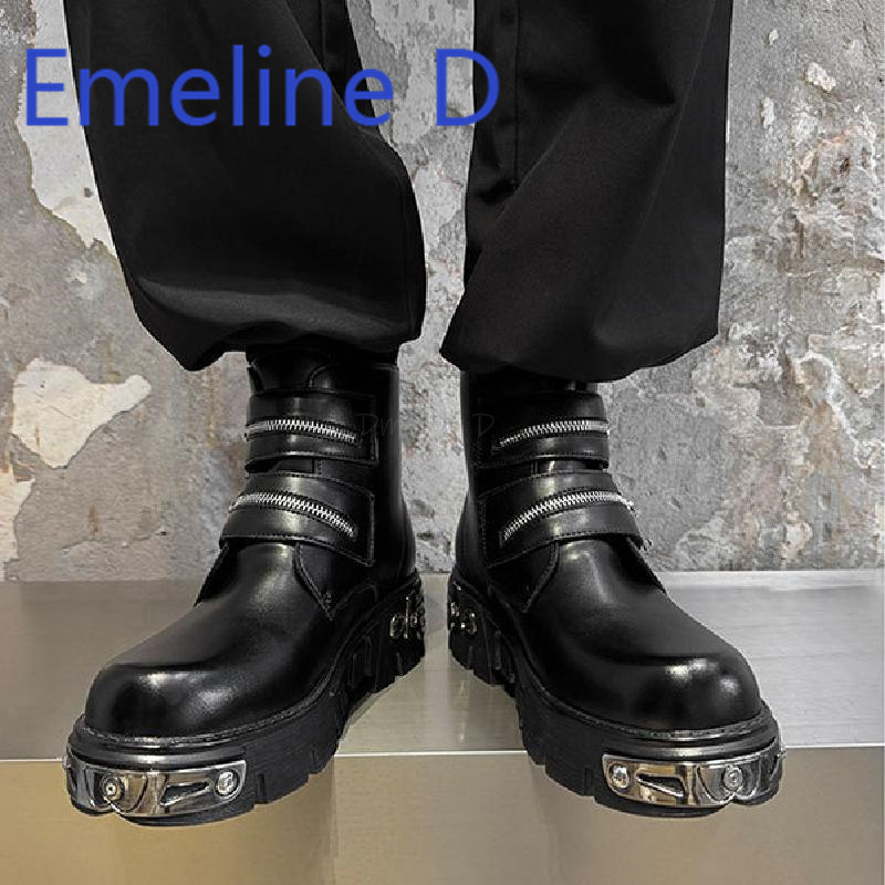 Dark Punk High Top Shoes Fashi - đánh giá và giá Men'S Shoes Increase Height