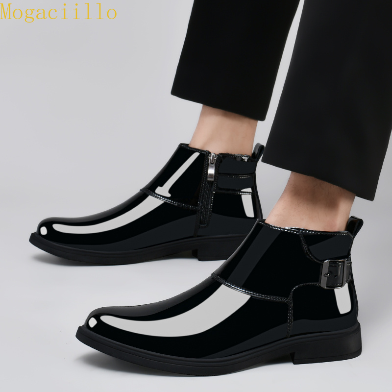 Brand Men's Black Gloss Patent - đánh giá và giá Men'S Shoes Hey Dude