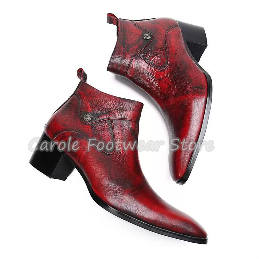 Vintage Square Toe Genuine Lea - đánh giá và giá Men'S Shoes Increase Height