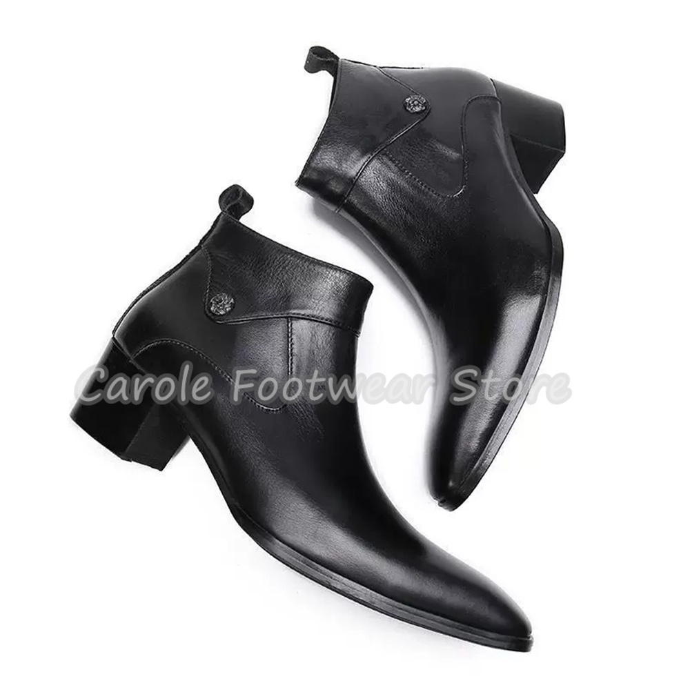 Vintage Square Toe Genuine Lea - đánh giá và giá Men'S Shoes Increase Height